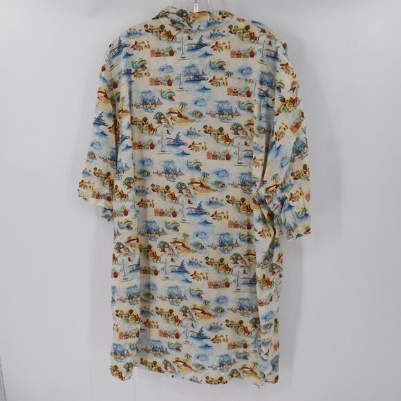 NWT Disney Shirt Mens Large Tomorrowland Frontierland Hawaiian Button Up MAP - Picture 7 of 16